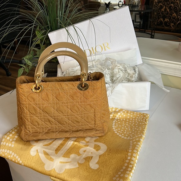 Christian Dior Lady Dior Canage Nylon Handbag - Beige - Picture 3 of 16